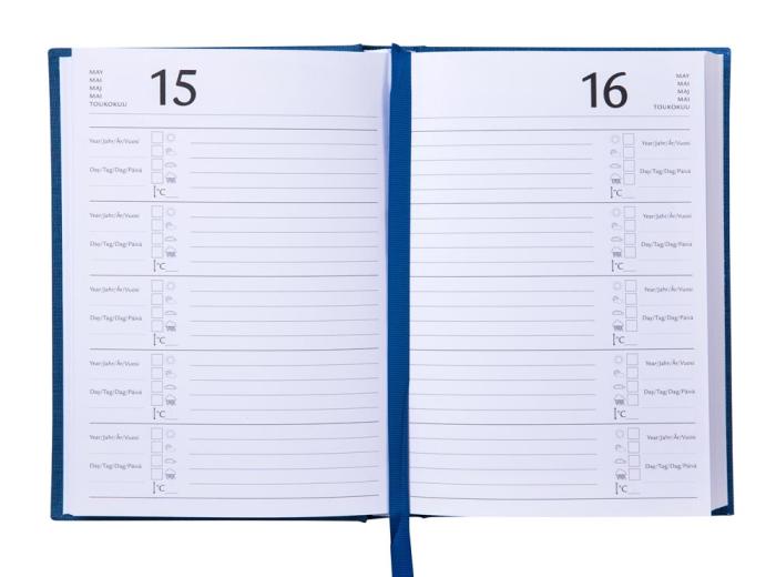 5-årsdagbok Blå