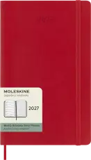 Kalender Moleskine Weekly notebook Large Red Soft 2027