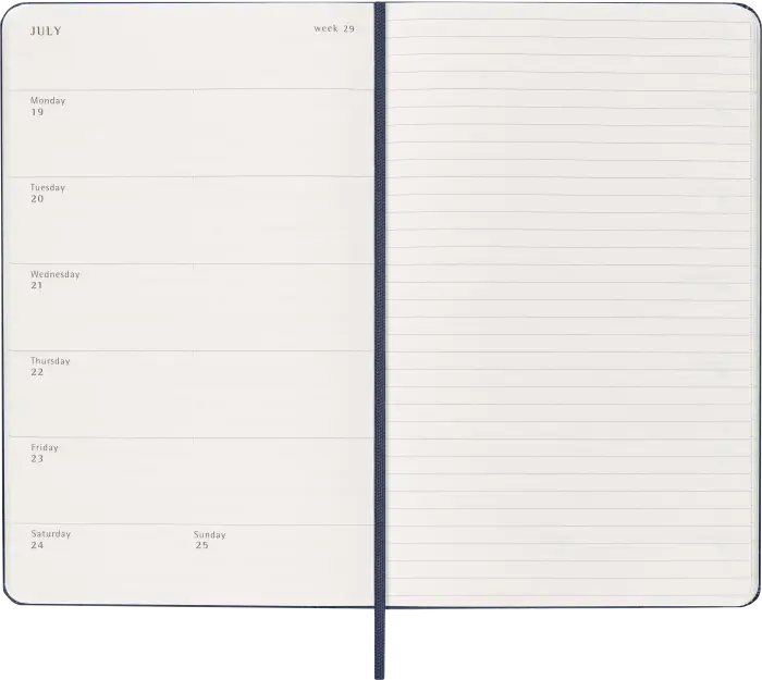 Kalender Moleskine Weekly Notebook Blue hard Large 2027