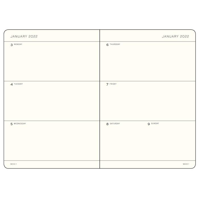 Kalender Leuchtturm1917 A5 Soft Vecka/uppslag Rising Sun 2022