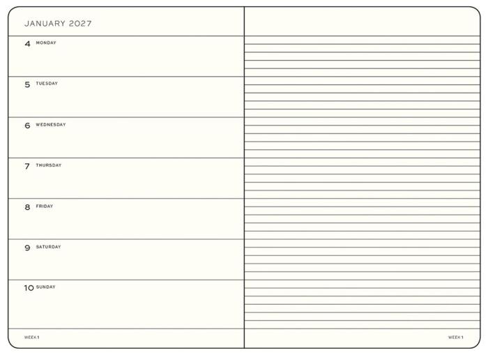 Kalender Weekly Planner/Notebook 18m 26-27 A5 Sunflower