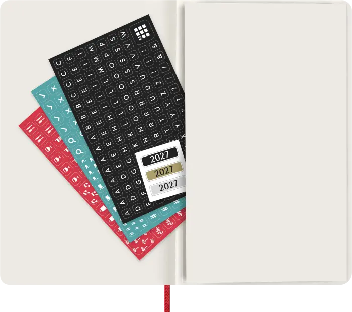 Kalender Moleskine Weekly notebook Large Red Soft 2027