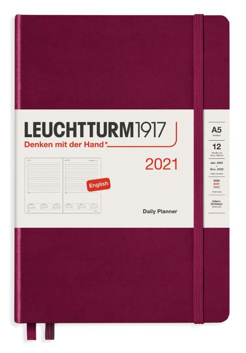 Leuchtturm Daily planner 2021 A5 Port Red