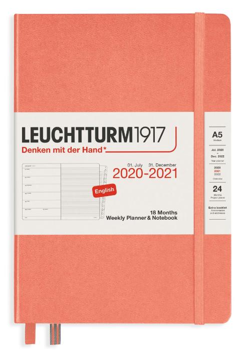 Leuchtturm1917 Kalender 2020-21 Leuchtturm1917 A5 v/u Bellini - Kalenderkungen.se