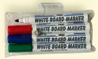 Whiteboardpennor Niji 4-pack rund spets