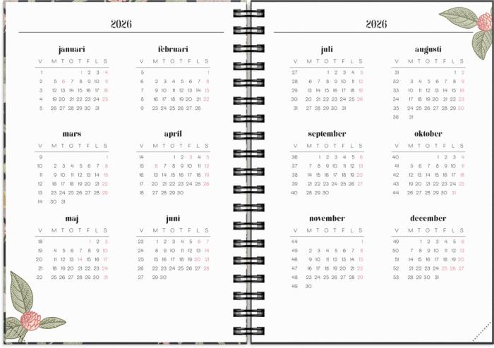 Life Planner 2026 Floral