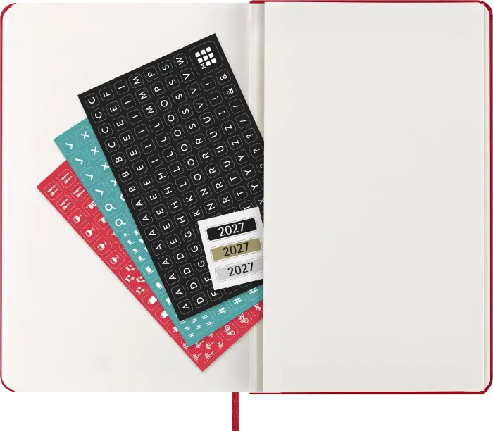 Kalender Moleskine Weekly Notebook Red hard Large 2027