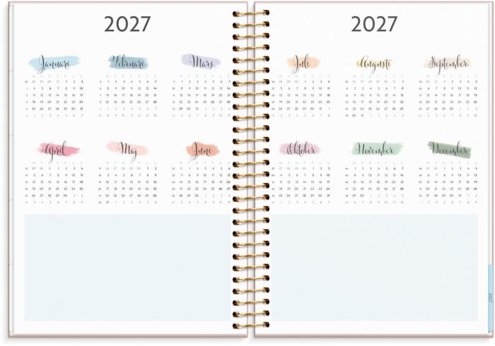 Kalender 2025 Life Organizer rosa