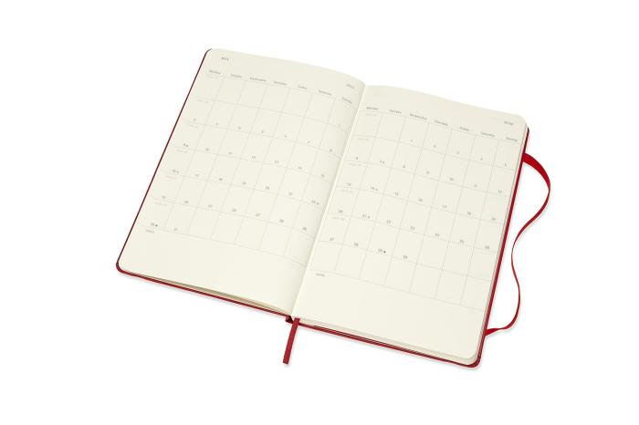 Moleskine Veckokalender L Hard 2021-2022 Röd