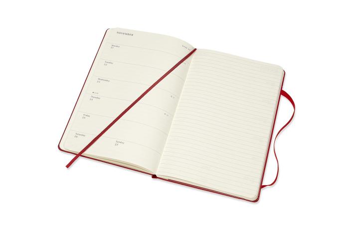 Moleskine Veckokalender L Hard 2021-2022 Röd