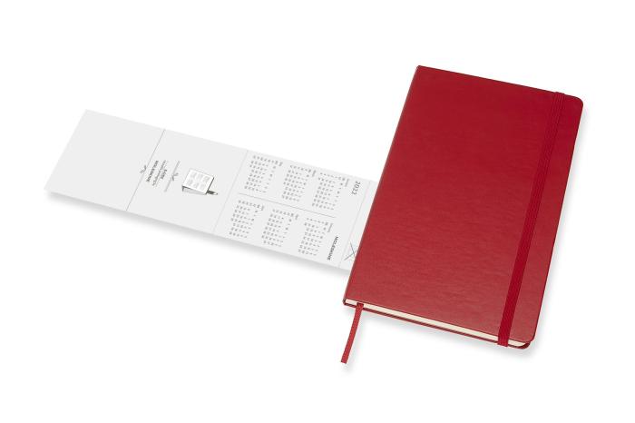 Moleskine Veckokalender L Hard 2021-2022 Röd