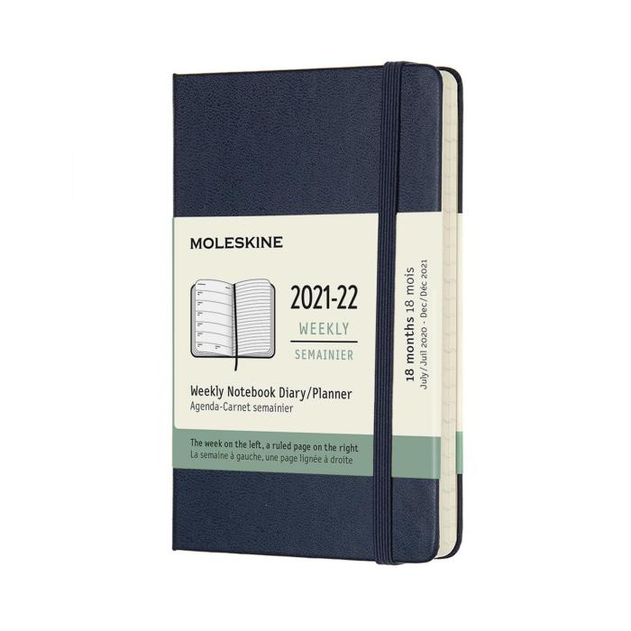 Moleskine Veckokalender Pkt Hard 21/22 Blå