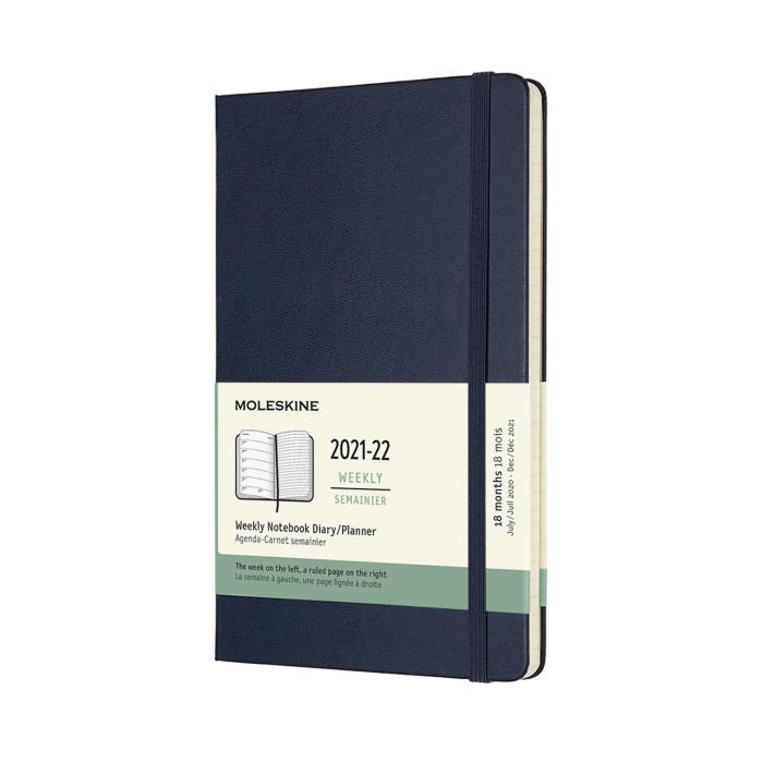 Moleskine Veckokalender L Hard 2021-2022 Blå