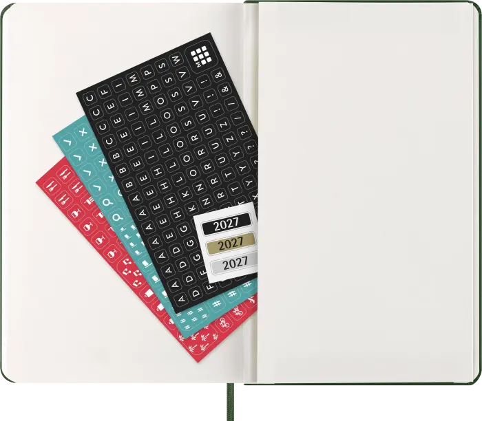 Kalender Moleskine Weekly Notebook Myrtle Green hard Large 2027