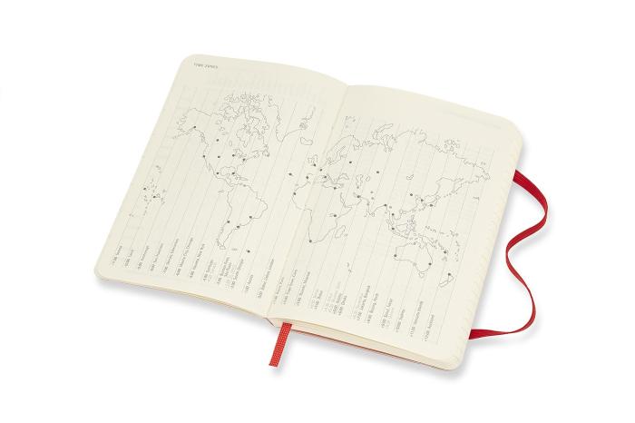 Moleskine Veckokalender Pocket soft 21/22 Röd
