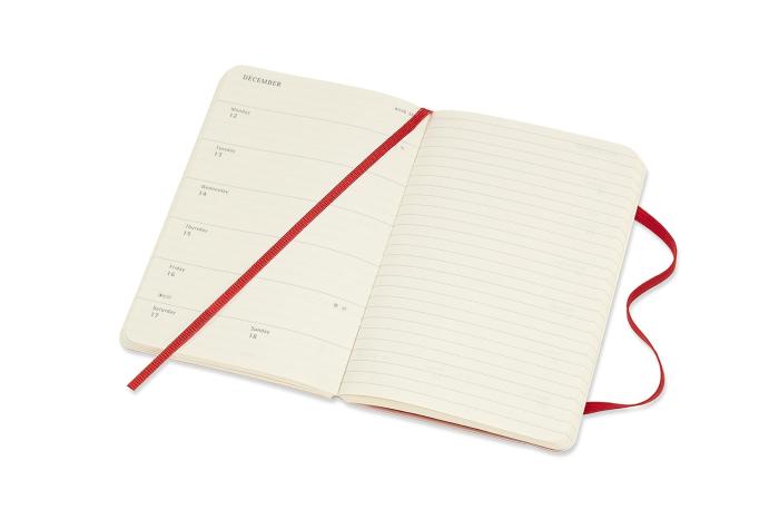 Moleskine Veckokalender Pocket soft 21/22 Röd