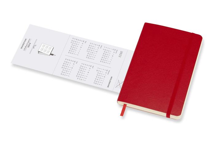 Moleskine Veckokalender Pocket soft 21/22 Röd