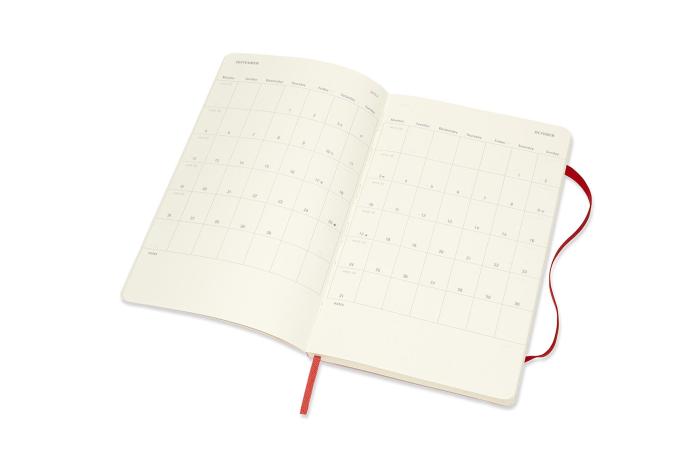 Moleskine Veckokalender L Soft 21/22 Röd