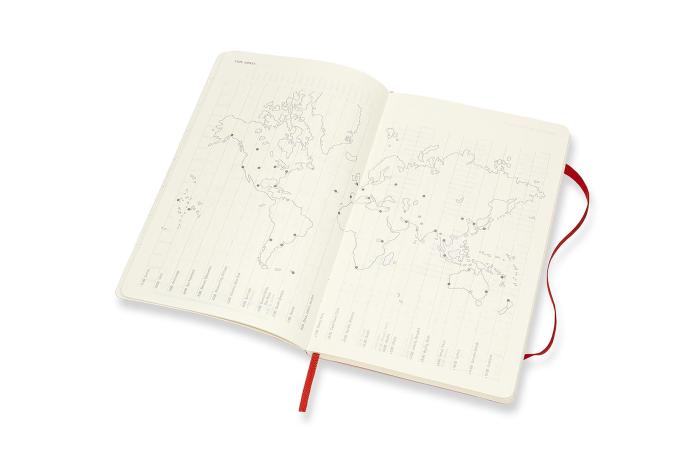 Moleskine Veckokalender L Soft 21/22 Röd