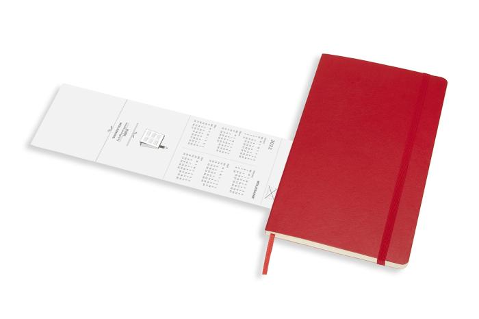 Moleskine Veckokalender L Soft 21/22 Röd