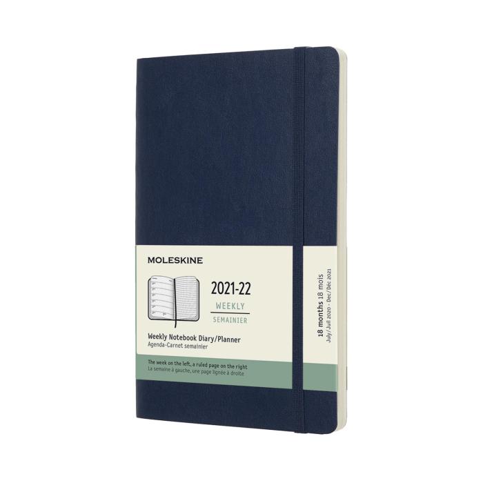 Moleskine Veckokalender L Soft 21/22 Blå