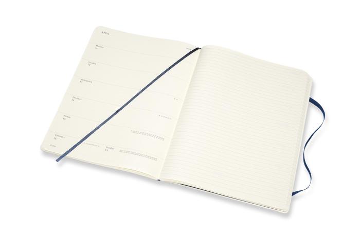 Moleskine Veckokalender XL Blå Mjuk 21/22