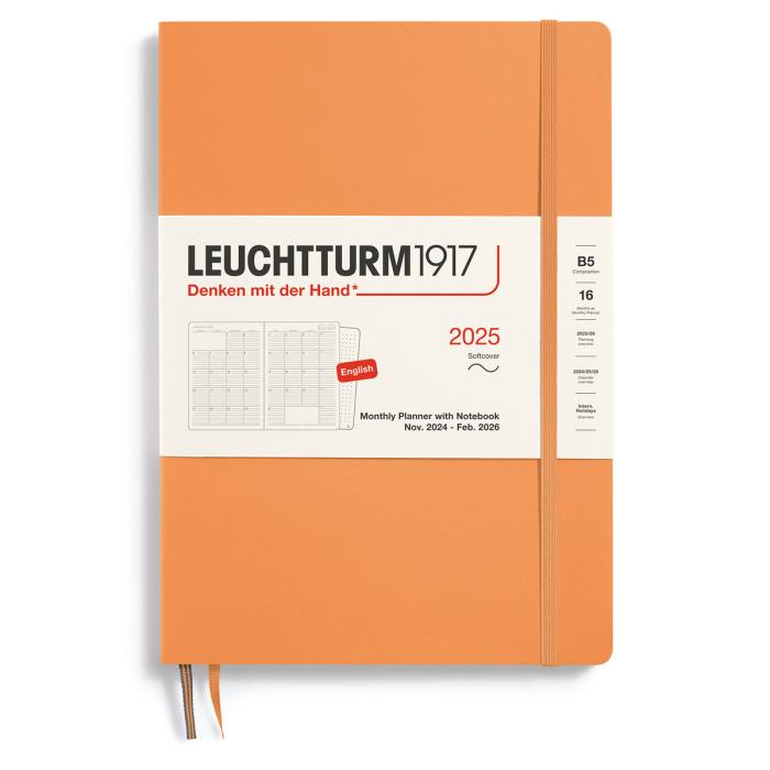 Leuchtturm1917 B5 Soft Månad/Uppslag 16m Apricot 2025