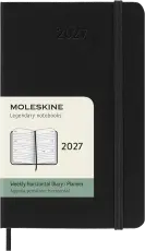 Kalender Moleskine Horizontal Weekly Black Hard pocket 2027