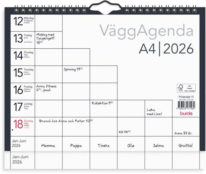 Väggagenda 2026
