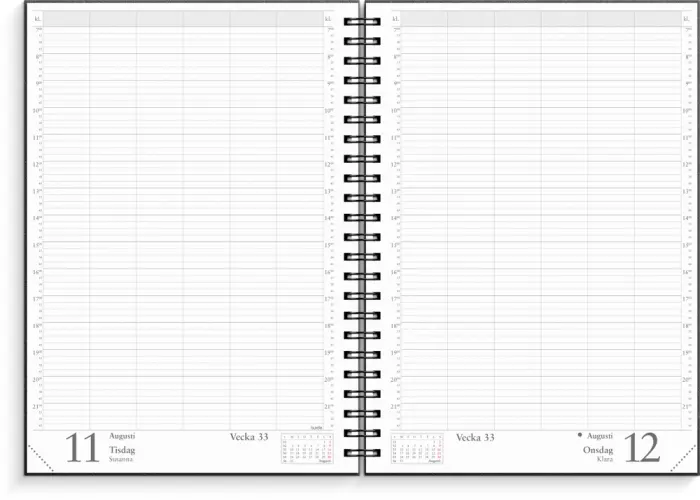 Kalender Bokningsjournalen svart kartong 2026