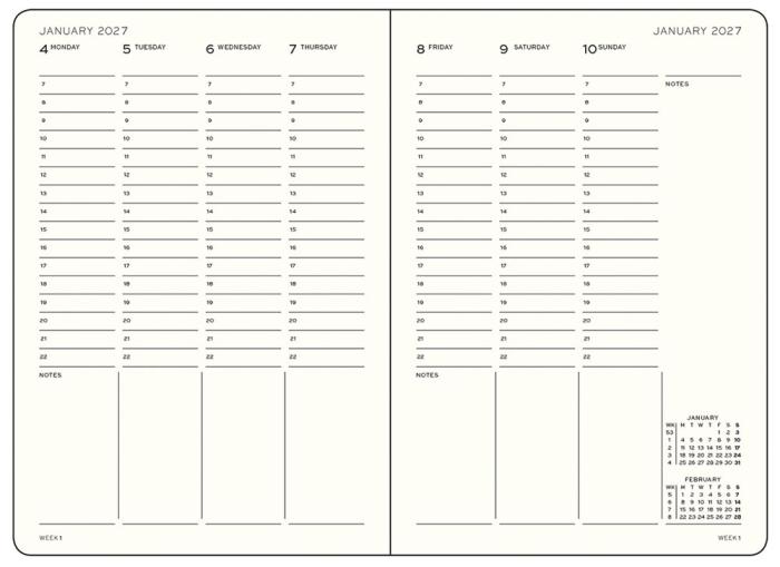 Kalender Week Planner hard 18m 26-27 A5 Sunflower