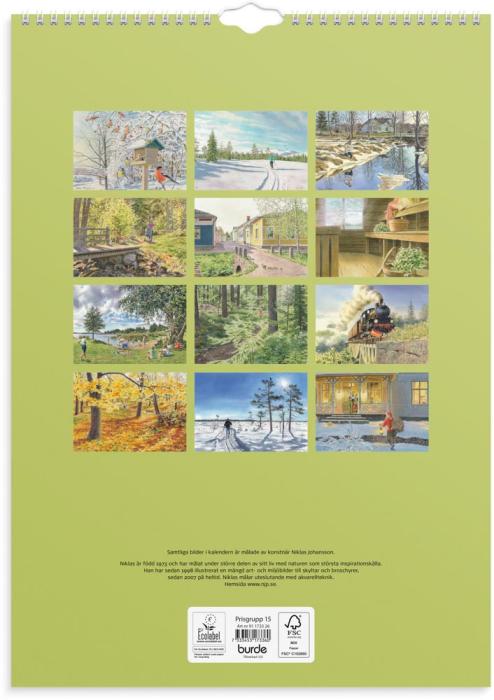 Väggkalender Klassiska Sverige 2026