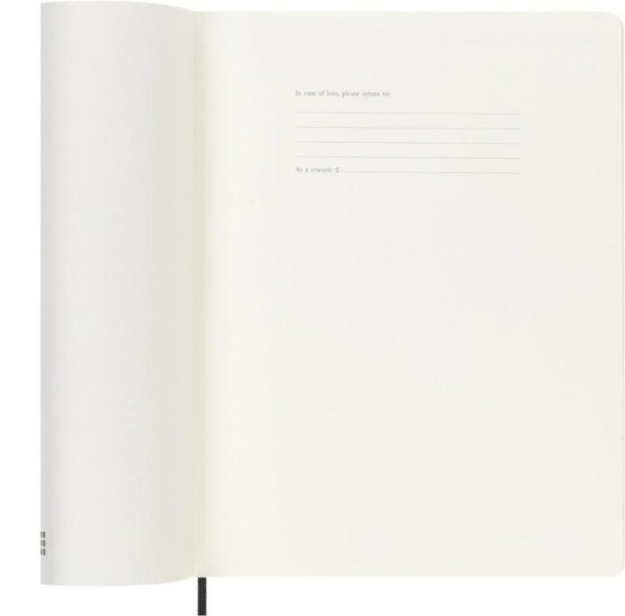 Moleskine Veckokalender XL Svart Mjuk 24/25