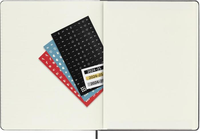 Moleskine Veckokalender XL Svart Mjuk 24/25