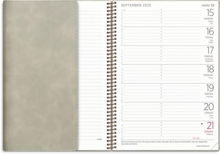 Stor Veckokalender Twist beige 2025