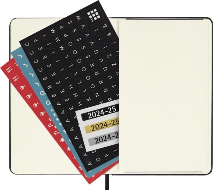 Moleskine Horizontal Weekly Black Hard pocket 24/25 
