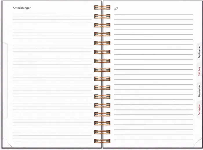 Kalender Dagbok Textile Plommon 2027