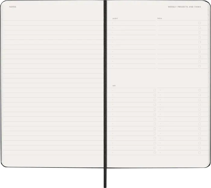 Kalender Moleskine Weekly Pro Vertical Svart hard large 2027