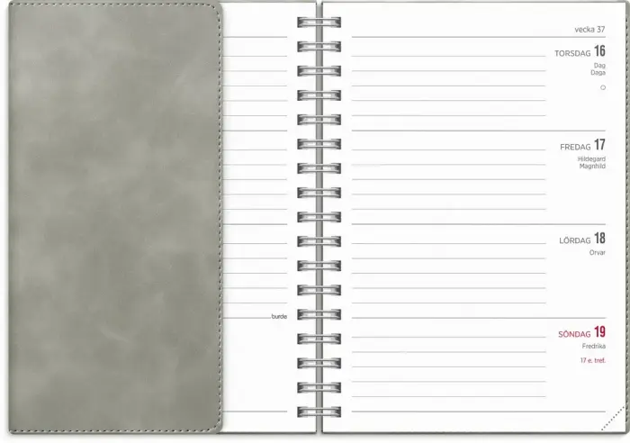 Kalender Senator A6 Twist grå 2027
