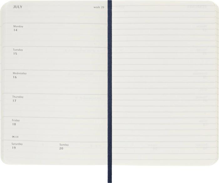 Moleskine Veckokalender Pocket Soft 24/25 Sapphire Blue