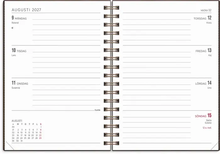 Kalender Senator A6 Twist brun 2027