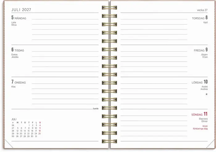 Kalender Senator A6 Twist rosa 2027
