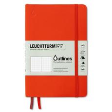 Leuchtturm Outlines Notebook B6 Dotted Signal Orange