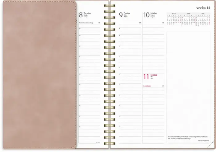 Kalender Business Twist rosa 2027