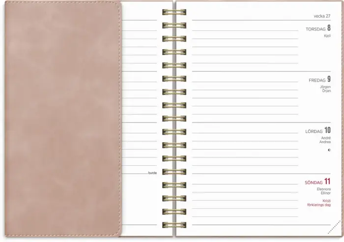 Kalender Senator A6 Twist rosa 2027