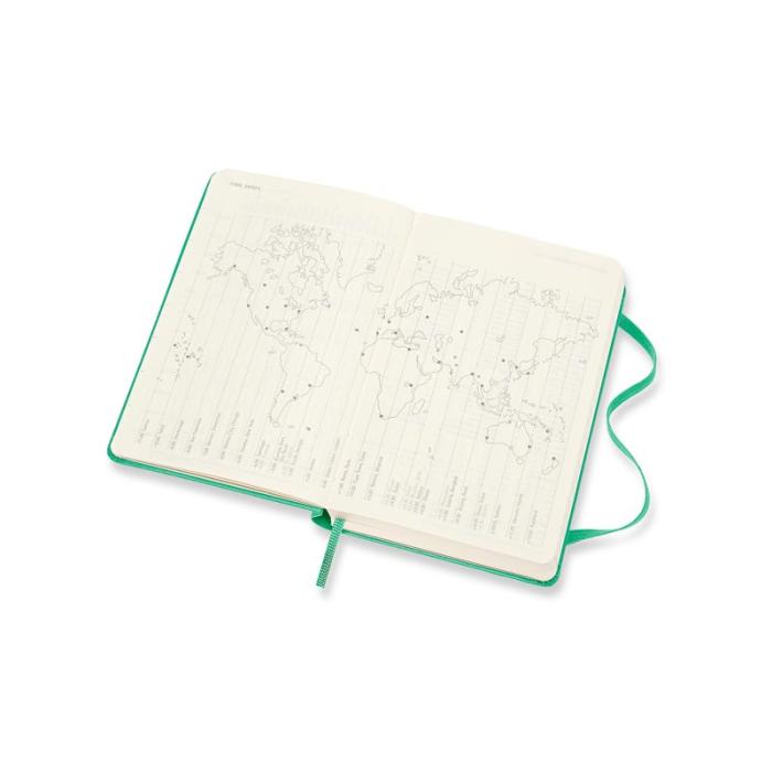 Moleskine Weekly Notebook Green hard pocket 2022