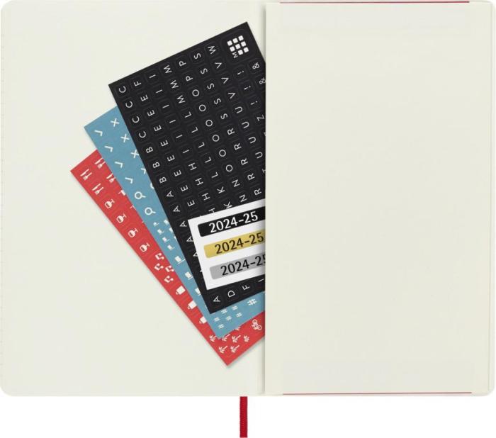 Moleskine Veckokalender L Soft 24/25 Red