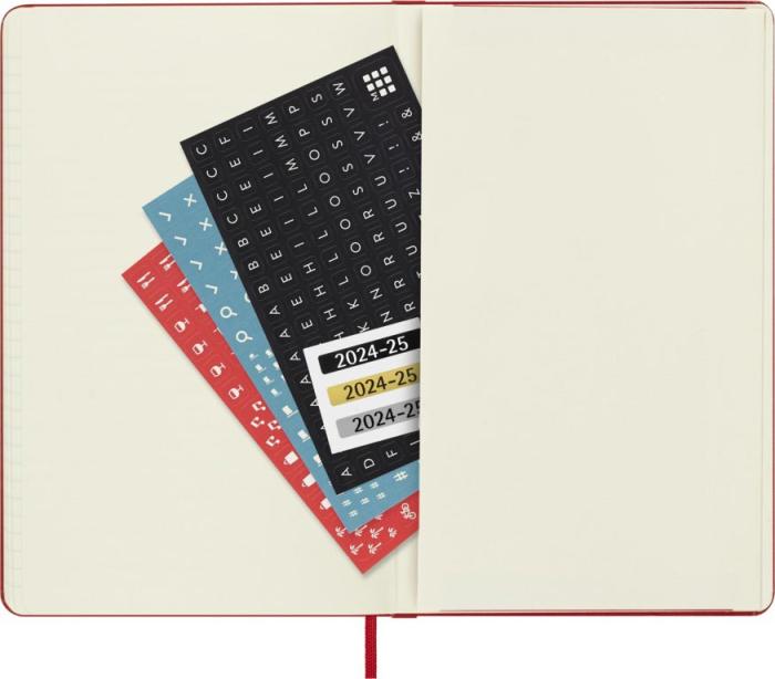Moleskine Veckokalender L Hård 24/25 Red