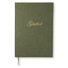 Klassisk gästbok 170x240 mm - 96 sidor Khaki Green