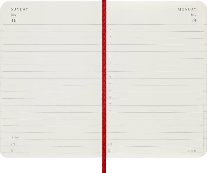 Kalender Moleskine Daily Soft Pocket Red 2027